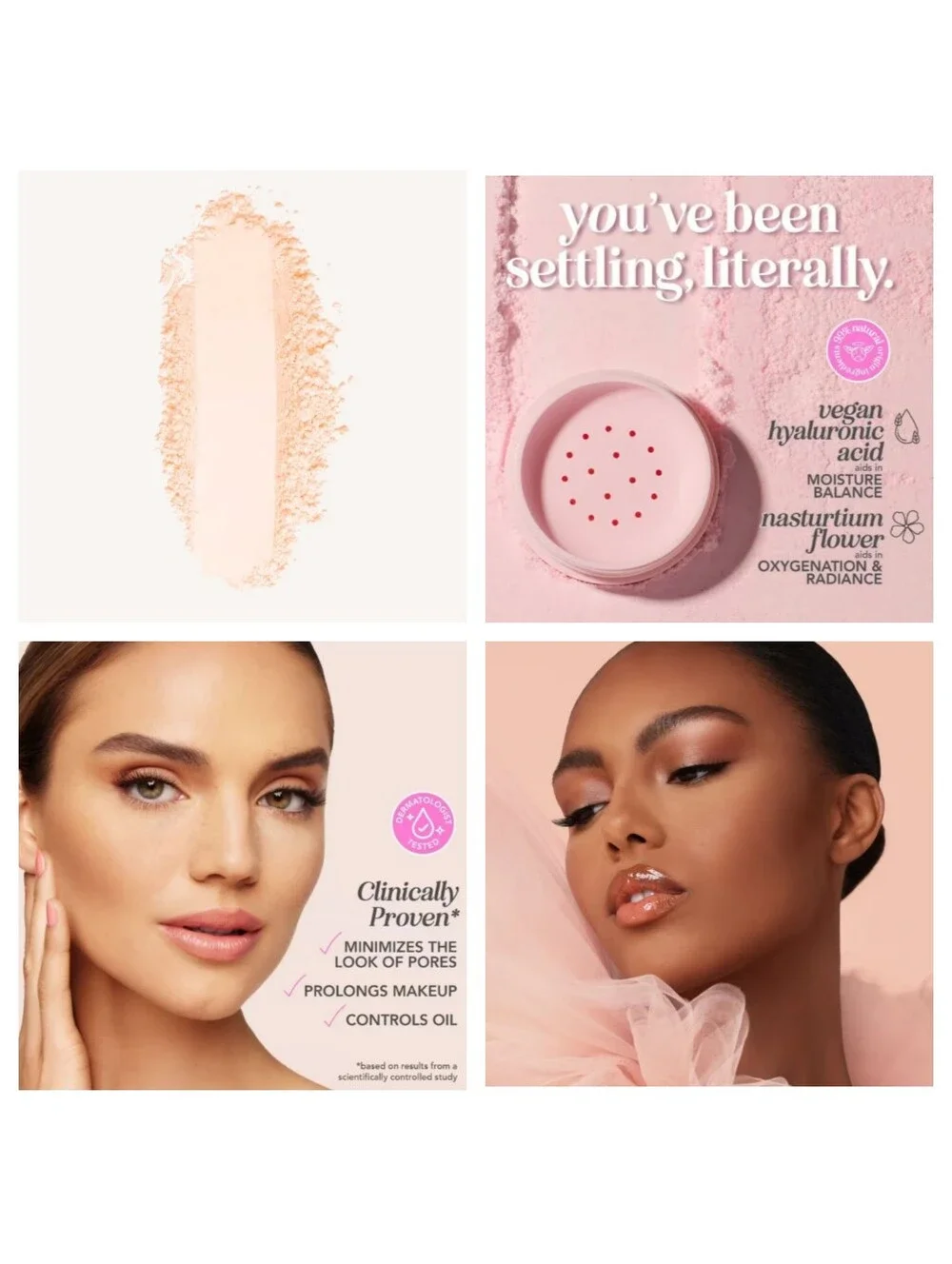 POLITE SOCIETY More Than A Pretty Powder Loose Setting Powder Brightening Peach